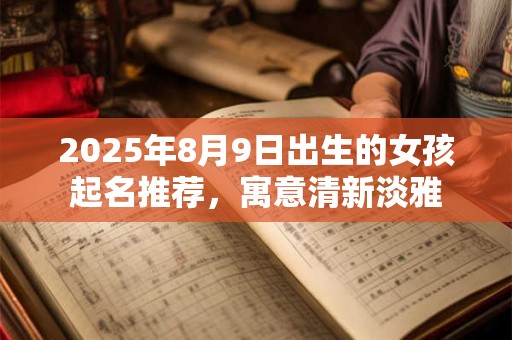 2025年8月9日出生的女孩起名推荐，寓意清新淡雅