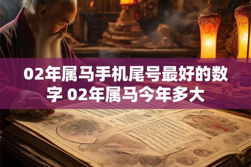 02年属马手机尾号最好的数字 02年属马今年多大