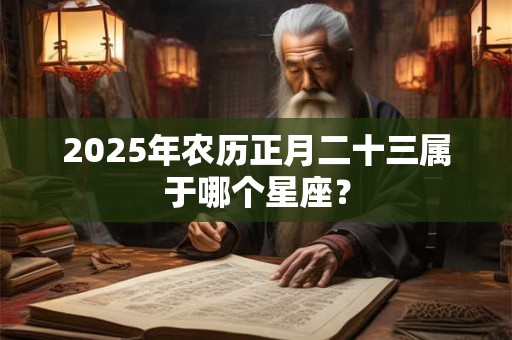 2025年农历正月二十三属于哪个星座？