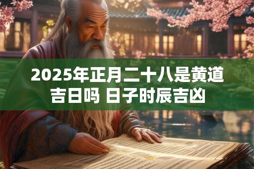 2025年正月二十八是黄道吉日吗 日子时辰吉凶