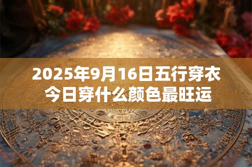 2025年9月16日五行穿衣 今日穿什么颜色最旺运