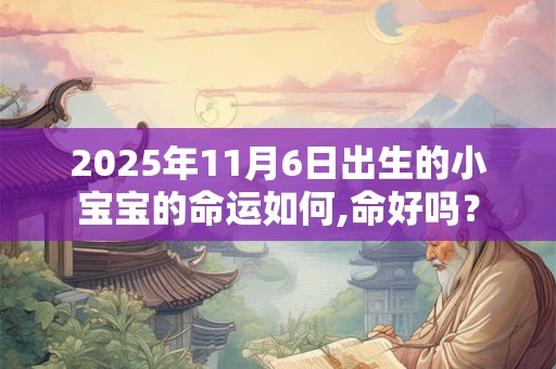 2025年11月6日出生的小宝宝的命运如何,命好吗？