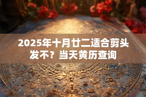 2025年十月廿二适合剪头发不？当天黄历查询