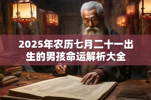 2025年农历七月二十一出生的男孩命运解析大全
