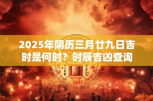 2025年阴历三月廿九日吉时是何时？时辰吉凶查询