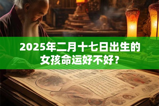 2025年二月十七日出生的女孩命运好不好？