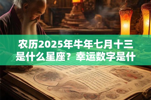 农历2025年牛年七月十三是什么星座？幸运数字是什么？