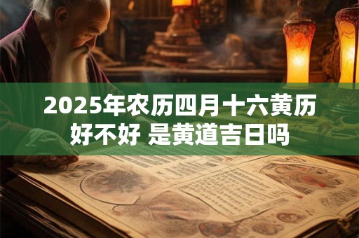 2025年农历四月十六黄历好不好 是黄道吉日吗