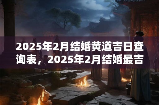 2025年2月结婚黄道吉日查询表，2025年2月结婚最吉利的日子