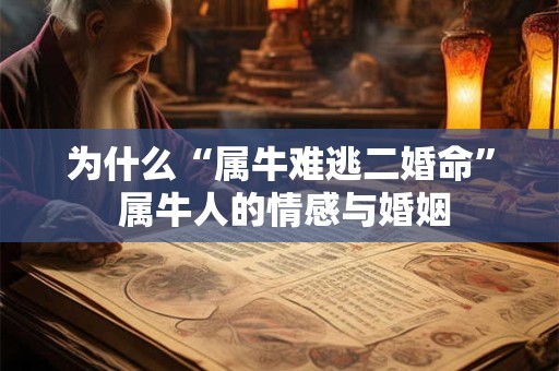 为什么“属牛难逃二婚命” 属牛人的情感与婚姻