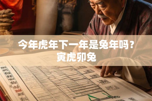 今年虎年下一年是兔年吗？寅虎卯兔