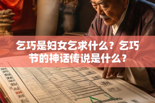 乞巧是妇女乞求什么？乞巧节的神话传说是什么？