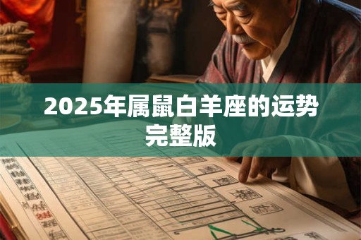 2026年属鼠白羊座的运势完整版 2026年属鼠白羊座的运势完整版