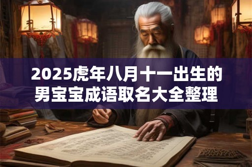 2025虎年八月十一出生的男宝宝成语取名大全整理 2025虎年八月十一出生的男宝宝成语取名大全整理
