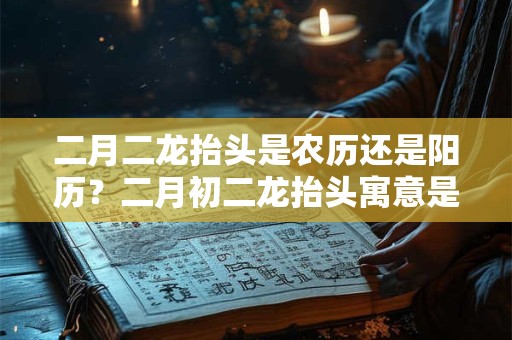 二月二龙抬头是农历还是阳历？二月初二龙抬头寓意是什么？
