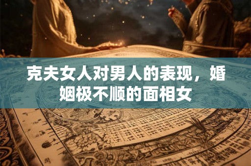 克夫女人对男人的表现，婚姻极不顺的面相女
