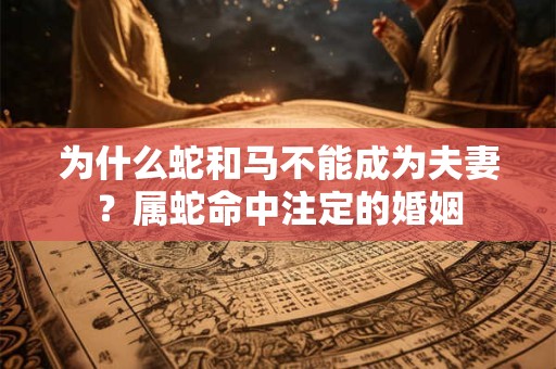 为什么蛇和马不能成为夫妻？属蛇命中注定的婚姻
