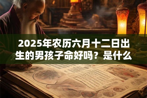 2025年农历六月十二日出生的男孩子命好吗？是什么命运