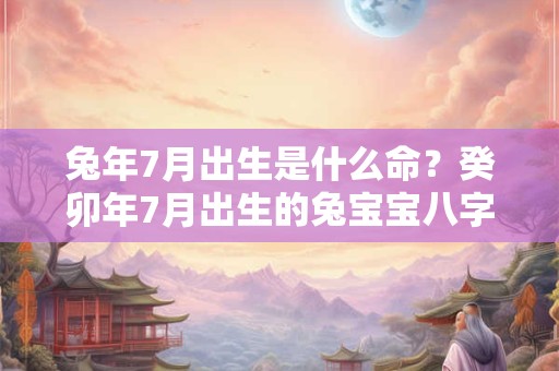 兔年7月出生是什么命？癸卯年7月出生的兔宝宝八字命理详解