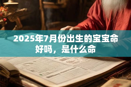 2025年7月份出生的宝宝命好吗，是什么命