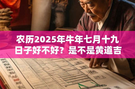 农历2025年牛年七月十九日子好不好？是不是黄道吉日？