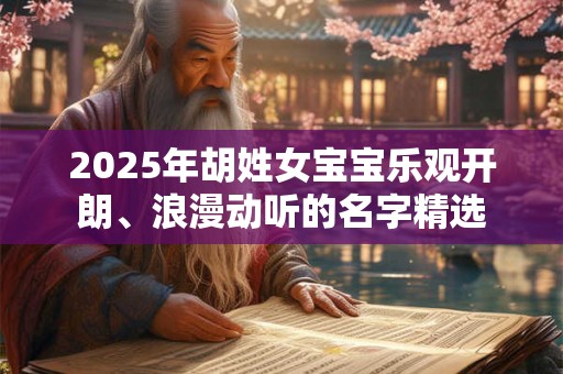 详细阅读:2025年胡姓女宝宝乐观开朗、浪漫动听的名字精选 2025年胡姓女宝宝乐观开朗、浪漫动听的名字精选