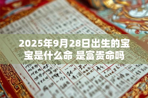 2025年9月28日出生的宝宝是什么命 是富贵命吗