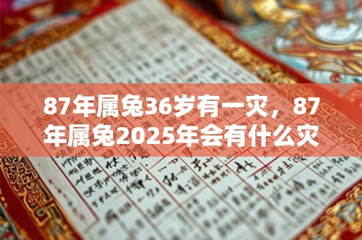 87年属兔36岁有一灾，87年属兔2025年会有什么灾难？