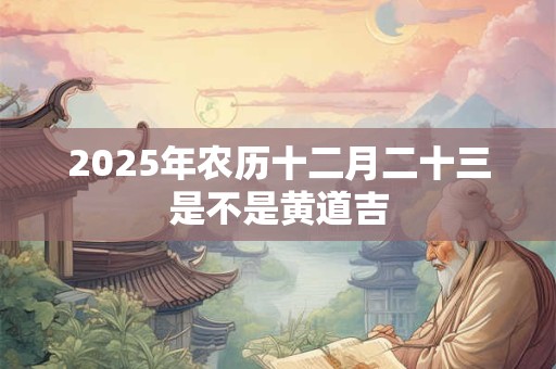 2025年农历十二月二十三是不是黄道吉