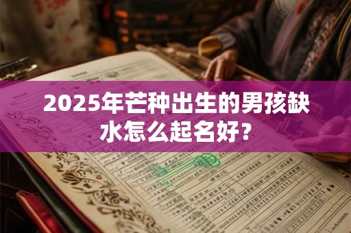 2025年芒种出生的男孩缺水怎么起名好？