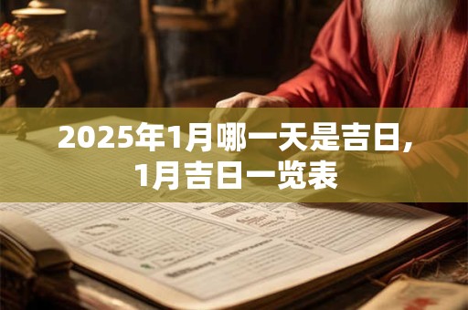 2025年1月哪一天是吉日,1月吉日一览表