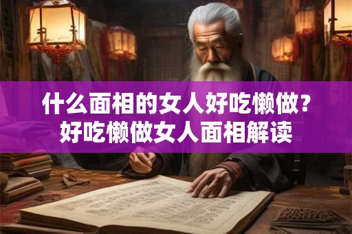 什么面相的女人好吃懒做？好吃懒做女人面相解读