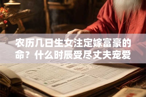 农历几日生女注定嫁富豪的命？什么时辰受尽丈夫宠爱？