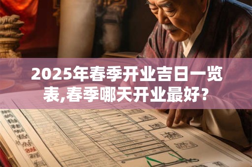 2025年春季开业吉日一览表,春季哪天开业最好？
