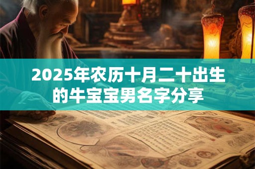 2025年农历十月二十出生的牛宝宝男名字分享