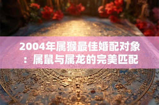 2004年属猴最佳婚配对象：属鼠与属龙的完美匹配