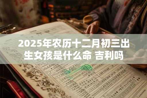 2025年农历十二月初三出生女孩是什么命 吉利吗
