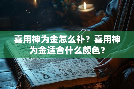 喜用神为金怎么补？喜用神为金适合什么颜色？