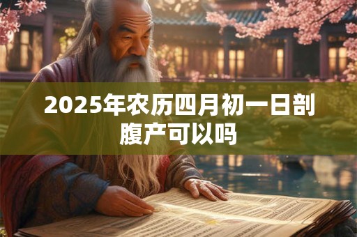 2025年农历四月初一日剖腹产可以吗