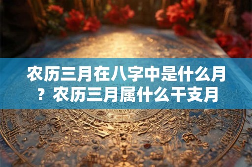 农历三月在八字中是什么月？农历三月属什么干支月