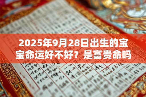2026年9月28日出生的宝宝命运好不好？是富贵命吗？