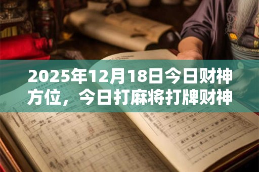 2025年12月18日今日财神方位，今日打麻将打牌财神方位