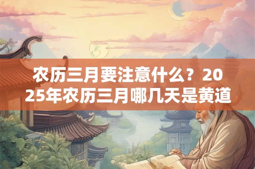 农历三月要注意什么？2025年农历三月哪几天是黄道吉日？