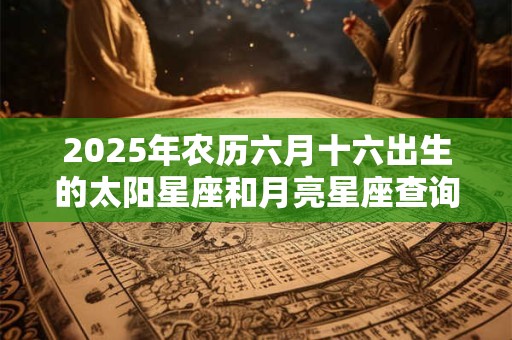 2025年农历六月十六出生的太阳星座和月亮星座查询！