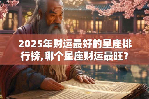 2025年财运最好的星座排行榜,哪个星座财运最旺？