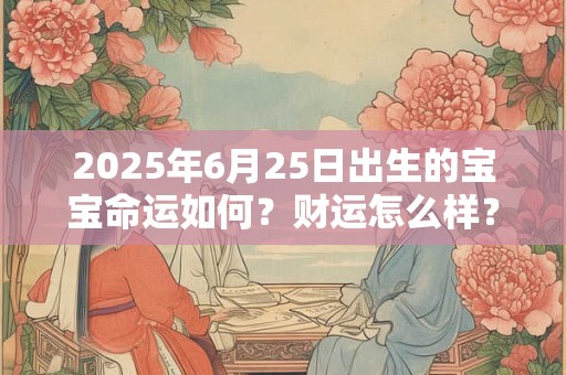 2025年6月25日出生的宝宝命运如何？财运怎么样？