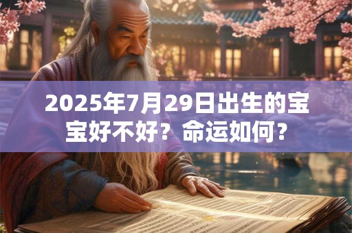 2025年7月29日出生的宝宝好不好？命运如何？
