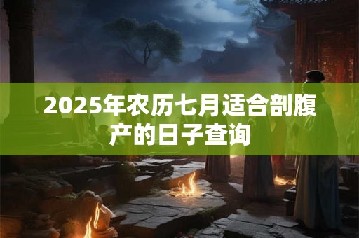 2025年农历七月适合剖腹产的日子查询