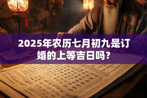 2025年农历七月初九是订婚的上等吉日吗？