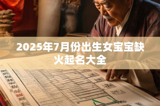 2025年7月份出生女宝宝缺火起名大全